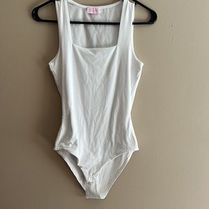 Pink Lily white bodysuit